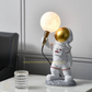 Hdc Children's Modern LED Desk Lamp 3D Moon Astronauts Design Eye Protection for Dormitory & Office PC Body Desktop Display Lamp