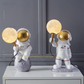 Hdc Children's Modern LED Desk Lamp 3D Moon Astronauts Design Eye Protection for Dormitory & Office PC Body Desktop Display Lamp