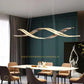 Hdc 1000mm Rose Gold LED Twisted Curl Pendant Chandelier Light - Tricolor