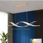 Hdc 1000mm Rose Gold LED Twisted Curl Pendant Chandelier Light - Tricolor