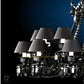 HDC 15 Light Shade Black Glass Italian Chandelier Ceiling Light Hanging - Warm White