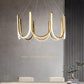 HDC 600mm Gold Metal LED Chandelier Hanging Suspension Lamp - Tricolor