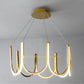 HDC 600mm Gold Metal LED Chandelier Hanging Suspension Lamp - Tricolor