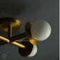 HDC Golden Metal Brass Ball Lighting Modern Hotel Dinning Room Decorative Hanging Pendant Lighting LED Linear Chandelier