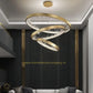 Hdc 3 Ring Acrylic Decor Dining Golden Round Decorative Indoor Led Chandelier Light