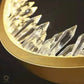 Hdc 3 Ring Acrylic Decor Dining Golden Round Decorative Indoor Led Chandelier Light