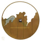 Hdc Modern Iron Round Dark Green and Golden Analog Wall Hanging Clock for Living Room Bedroom Home Office Timeless Decor