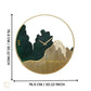 Hdc Modern Iron Round Dark Green and Golden Analog Wall Hanging Clock for Living Room Bedroom Home Office Timeless Decor