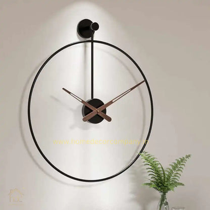 Hdc Minimalist Double-walled Iron Silent Home Watch Simple Design Living Room Office Art Wall Decor Clock