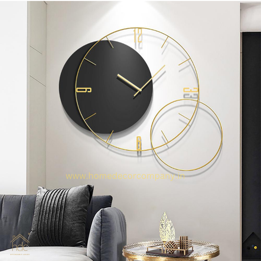 Hdc Latest Design Metal Luxury Wall Clock Dinner Room Bedroom & Office Wall Mounted Decorative Wall Clock & Wall Art