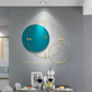 Hdc Latest Design Metal Luxury Wall Clock Green Golden Circle Metal Wall Clock
