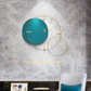 Hdc Latest Design Metal Luxury Wall Clock Green Golden Circle Metal Wall Clock