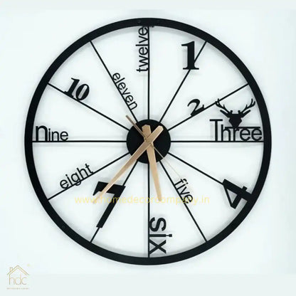 Hdc Antique Big Black Size Hanging Roman Number Watch for Living Room, Decorative Analog Wall Clock for Bedroom, Office - HDC Lights