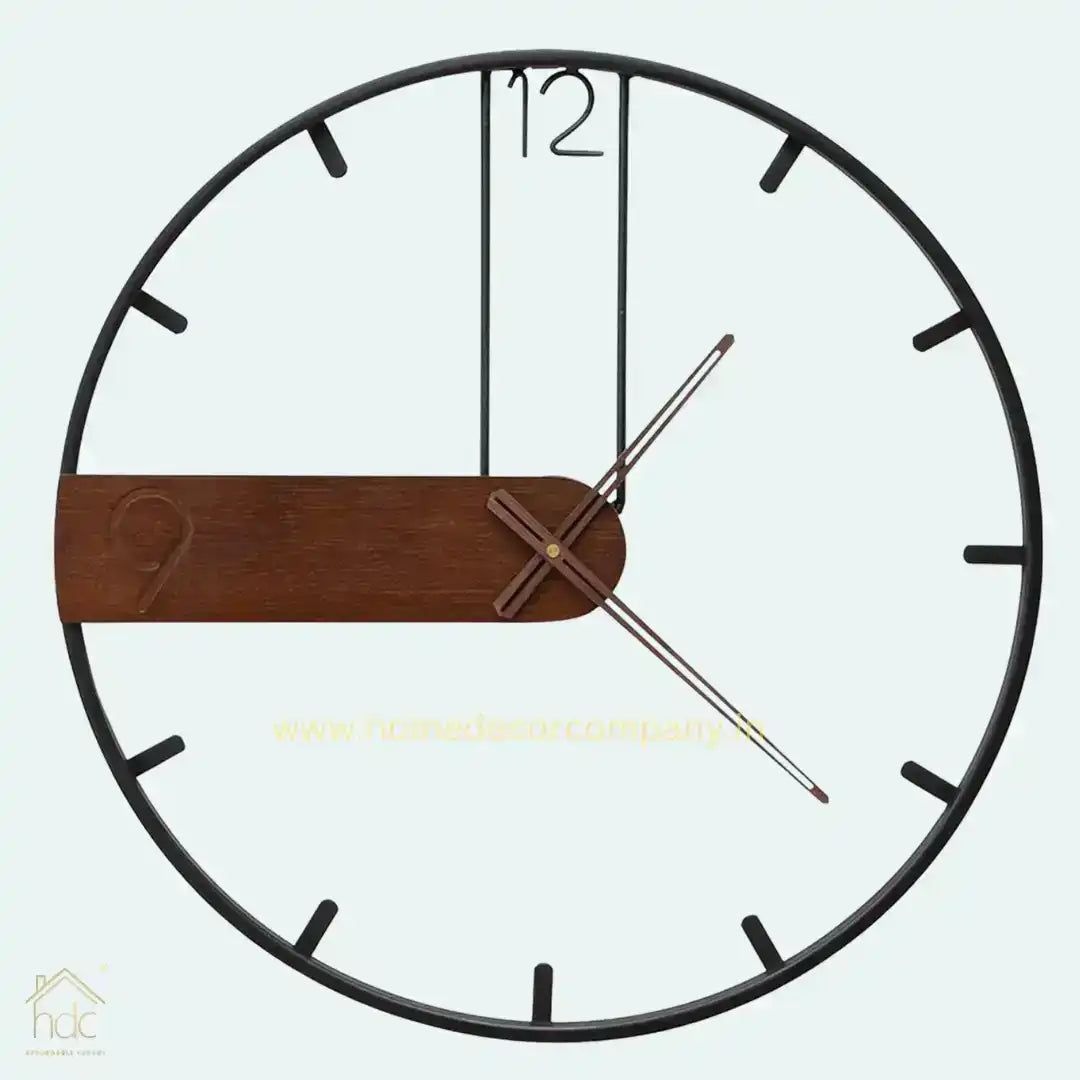 Hdc Large Wall Clock Round Minimalism 3D Hollow Decorative for Indoor Home Living Room Decor - HDC Lights