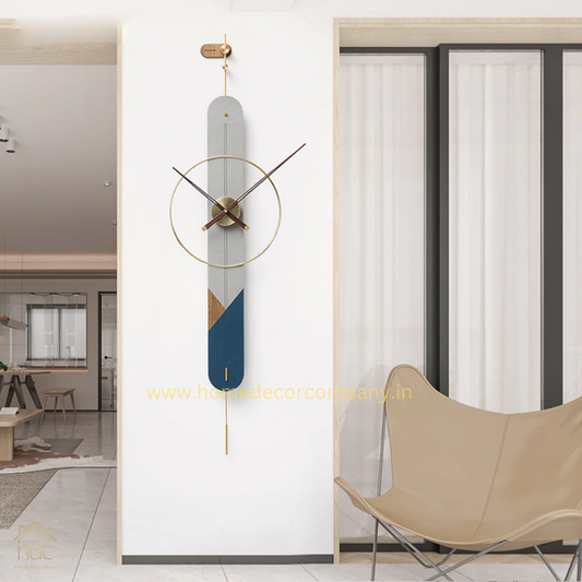 Hdc Nordic Minimalist, Vertical Wall Clock Design Rectangular Panel Wall Clocks For Home Decoration