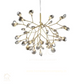 HDC Fireflies Chandeliers Ceiling Iron Indoor Lighting Smoke Gold LED Chandelier Pendant Lamp Hanging Light