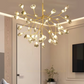 HDC Fireflies Chandeliers Ceiling Iron Indoor Lighting Smoke Gold LED Chandelier Pendant Lamp Hanging Light