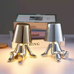 Hdc Nordic Golden/Silver Luxury Portable LED Desk Lamp Cafe Bar Restaurant Sitting Stylish Little Golden Man Home Decoration Night Light