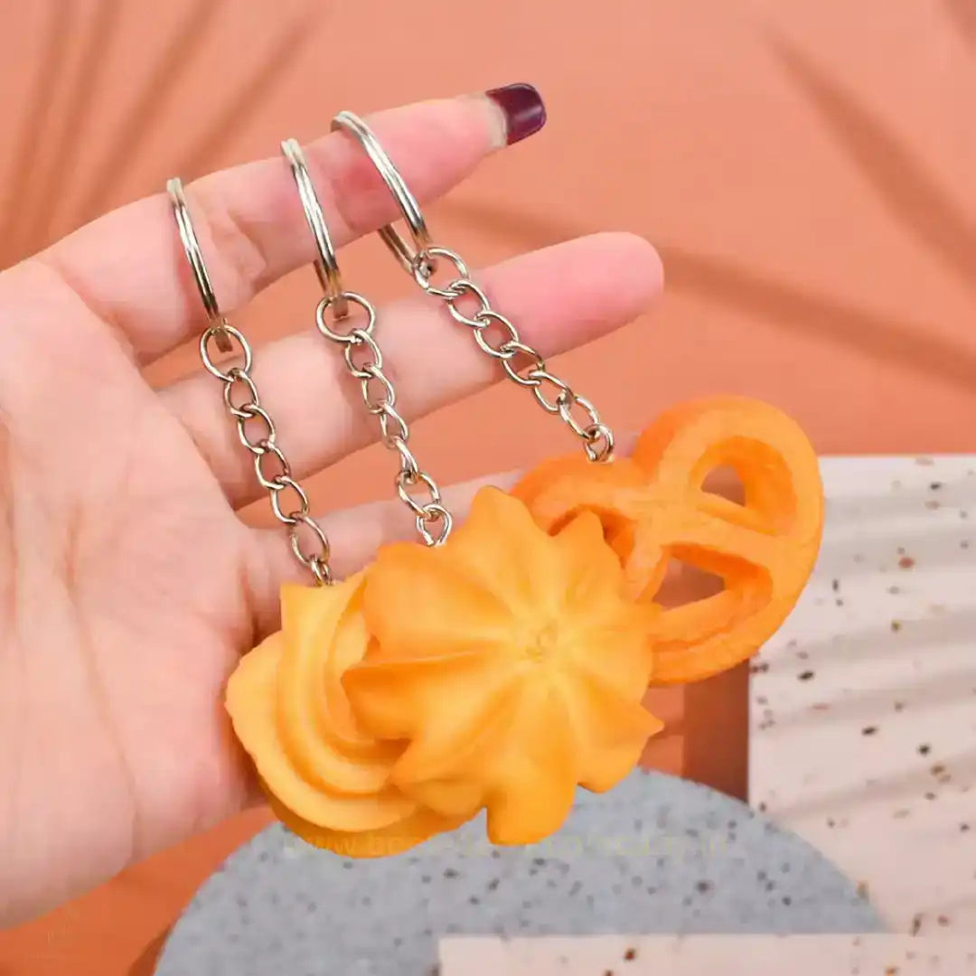 HDC Flower Cookie Keyring | Cute & Realistic Food Keychain - HDC Lights