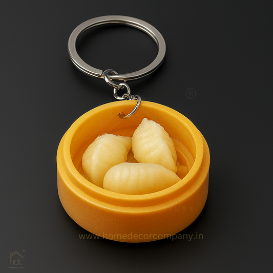 HDC Mini Dim Sum Basket Keyring | Cute Food Lover’s Accessory