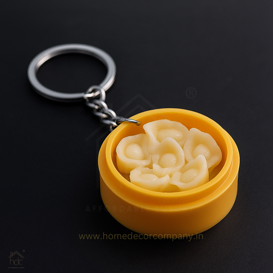 HDC Mini Wonton Basket Keyring | Cute Asian Food Keychain