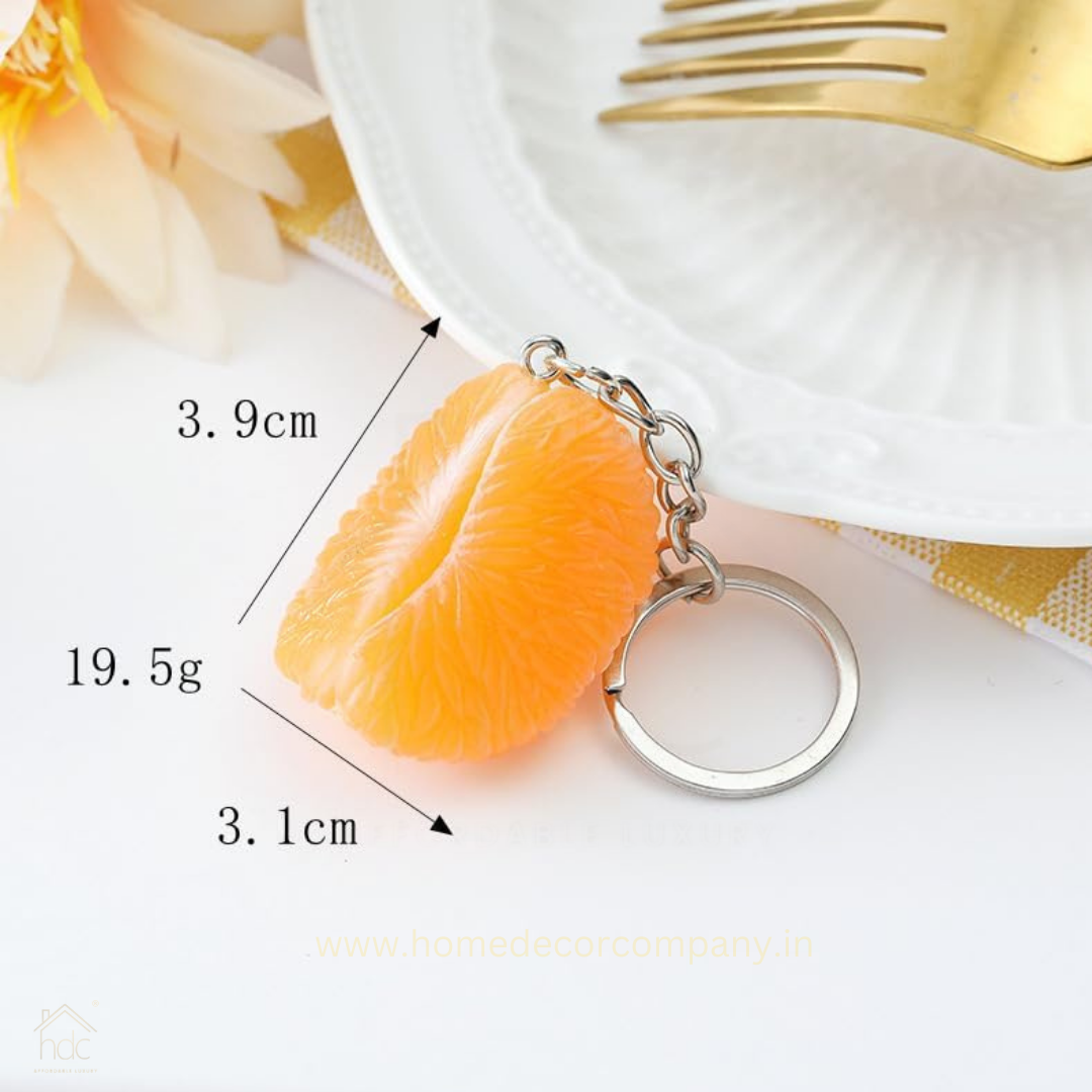 HDC Mini Orange 2 Slice Keyring | Fun Fruit-Inspired Accessory