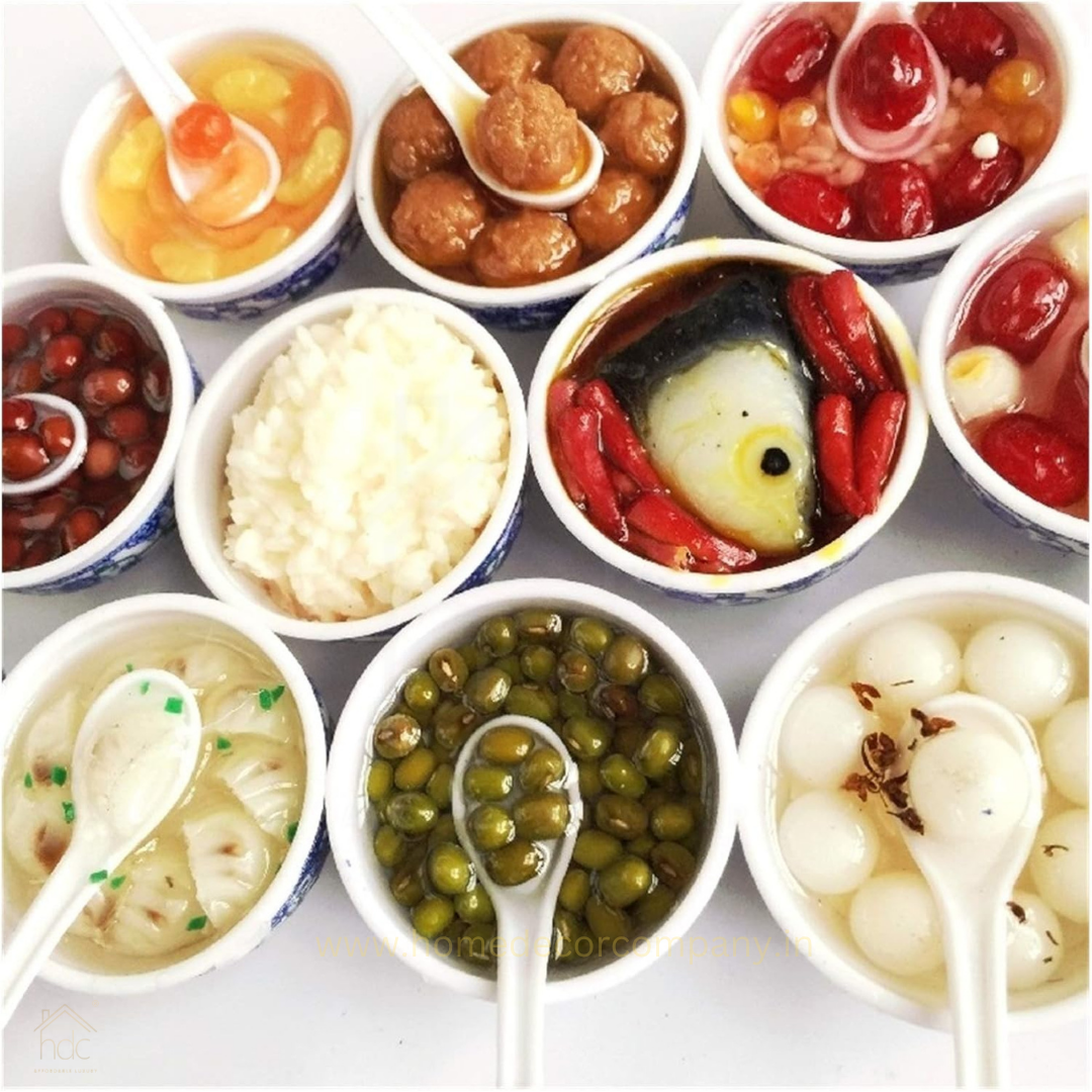 HDC Mini Red Bean Soup Bowl | Realistic Food Replica Decoration Set Of 1
