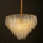 HDC 500 MM Luxury Crystal Leaf Chandelier  Elegant Modern Ceiling Light Home Decor Living Room Round Chandelier