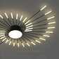 HDC 28+1, 42+1 Light Black Body Acrylic Led Chandelier Ring For Living Room Lamp - Warm White