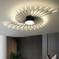 HDC 28+1, 42+1 Light Black Body Acrylic Led Chandelier Ring For Living Room Lamp - Warm White