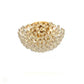 HDC 300MM Gold Luxury Crystal Flush Mount Ceiling Light for Living Area Home - Warm White