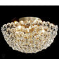 HDC 300MM Gold Luxury Crystal Flush Mount Ceiling Light for Living Area Home - Warm White