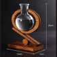 HDC New Design Modern Wooden Hydroponic Planter Vase Office Table Decoration Glass Vase With Wooden Frame