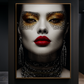 Hdc Modern Luxury Wall Art Bold Glamour Portrait Canvas Painting Home Decor Crystal Wall Painting