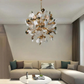 Hdc Gingko Leaf Chandelier Ceramic Pendant Light Living Room Pendant Lamp Luxury Household Artistic Creativity