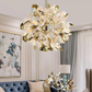 Hdc Gingko Leaf Chandelier Ceramic Pendant Light Living Room Pendant Lamp Luxury Household Artistic Creativity
