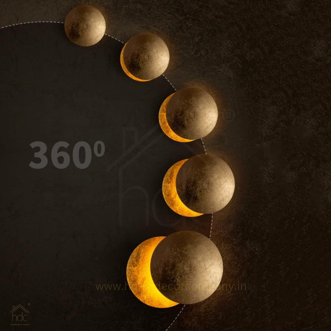 Hdc Modern Eclipse 360° Rotating Design Lights For living room, bedroom, hallway Wall lights