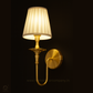 Hdc Modern Classic Brass Wall Lamp with Pleated Fabric Shade For living room, bedroom, hallway Wall lights