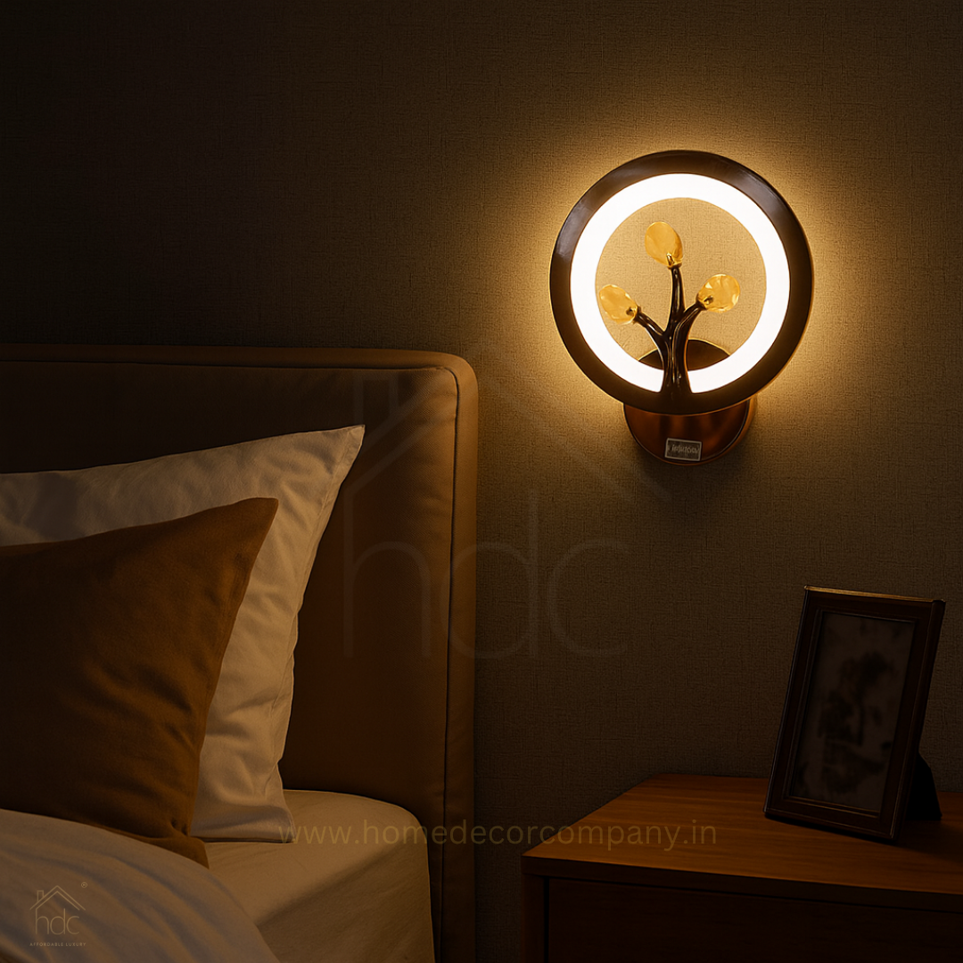 Hdc Modern LED Tree Ring Rosegold Wall Lamp For living room, bedroom, hallway