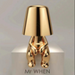 Hdc Little Golden/Silver Man Sitting Stylish Nordic Golden Luxury Portable LED Desk Lamp Cafe Bar Restaurant Home Decoration Night Light