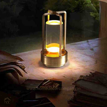 Hdc  Modern Minimalist Rechargeable LED Table Lamp Warm White Cordless Touch Control for Home Decor Bedside Dining