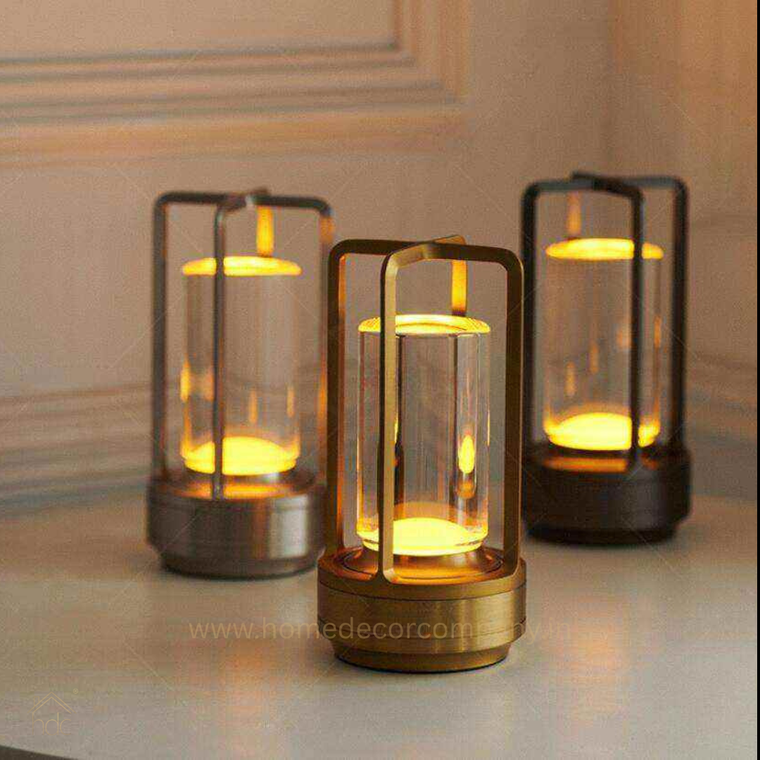 Hdc  Modern Minimalist Rechargeable LED Table Lamp Warm White Cordless Touch Control for Home Decor Bedside Dining