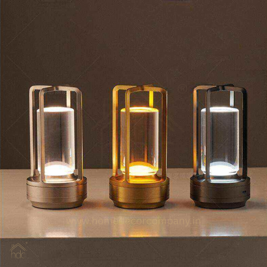 Hdc  Modern Minimalist Rechargeable LED Table Lamp Warm White Cordless Touch Control for Home Decor Bedside Dining