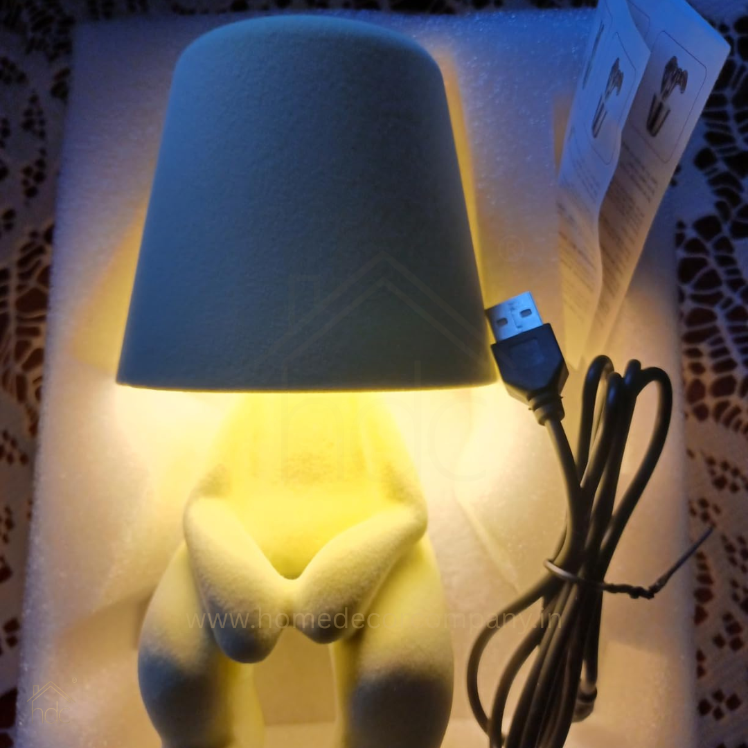 Hdc Little Modern Table Lamp for Bedroom: Rechargeable Cute Light for Kids, Teens - Gift for Birthday Christmas