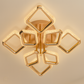 HDC Modern Minimalist Diamond 8 Square Led Ceiling Lamp Light Luxury Acrylic Living Room Lights Lighting Bedroom Lamps Luster Fixture