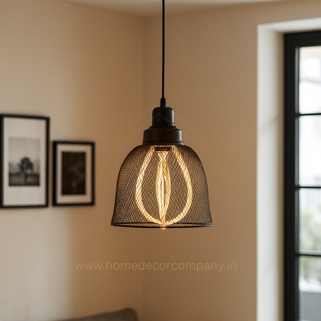 Hdc Modern Mesh Wire Metal Pendant Light for Living Room, Drawing Room