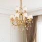 Hdc Luxury Modern Gold Glass K9 Crystal Chandelier Indoor Living Room Hanging Lighting for Hotel Bedroom Italian Chandelier