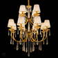 Hdc Luxury Modern Gold Glass K9 Crystal Chandelier Indoor Living Room Hanging Lighting for Hotel Bedroom Italian Chandelier