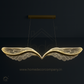 Hdc LED Wings Chandeliers Creative Restaurant Pendant Lamp Adjustable Height Black Gold Hanging Lamp