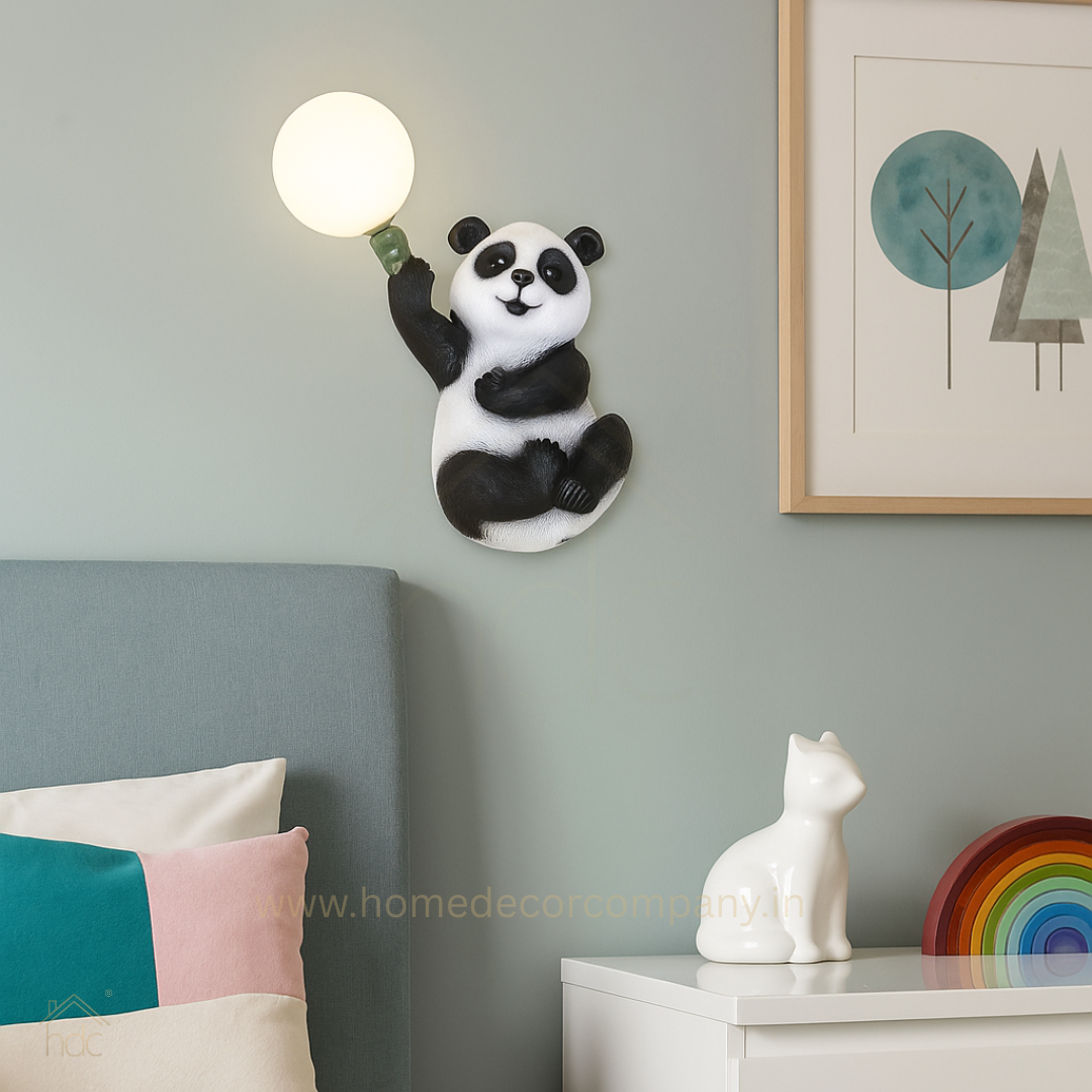 Hdc Kids’ Panda Wall Lamp Cute Animal Night Light Wall Sconce for Childrens Room Bedroom Nursery Kids Lights